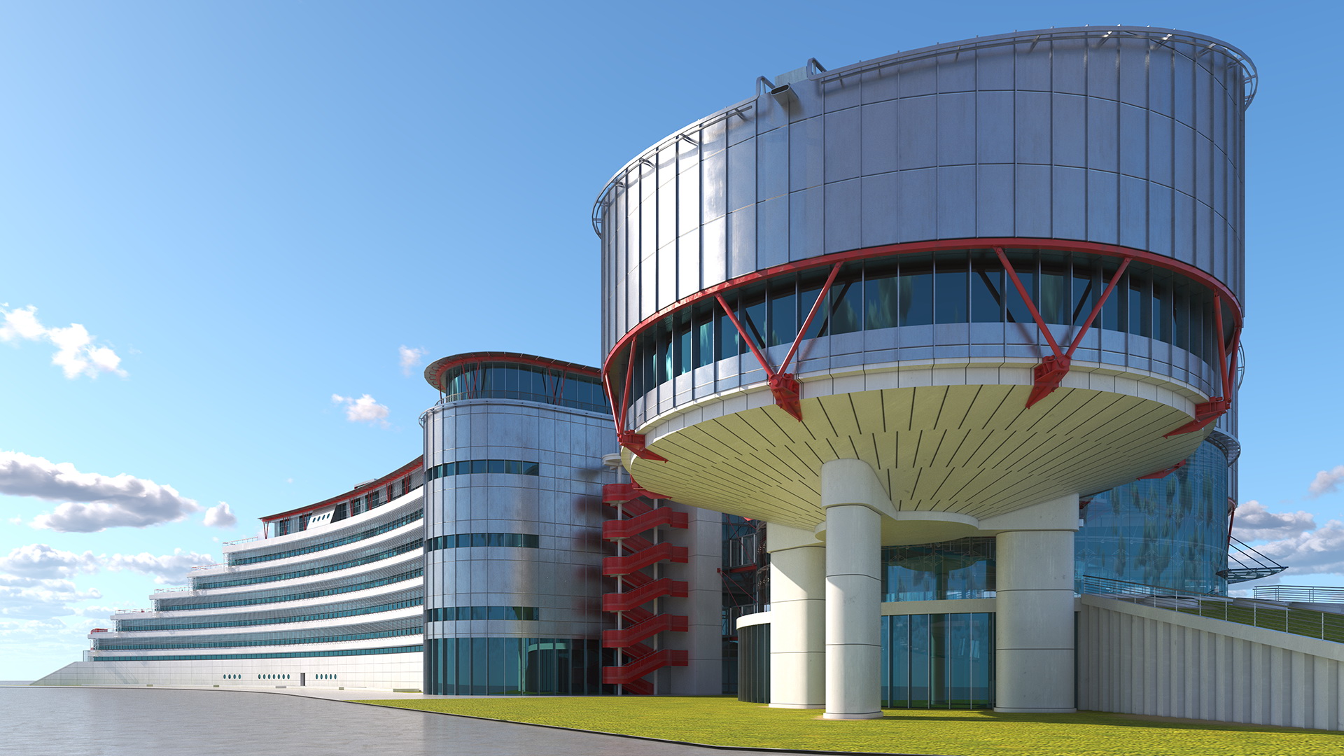 European Court of Human Rights Building 3D model