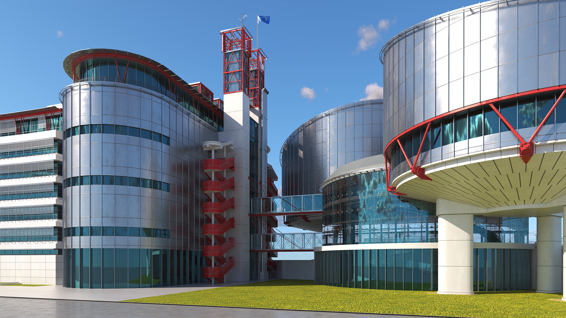 European Court of Human Rights Building 3D model