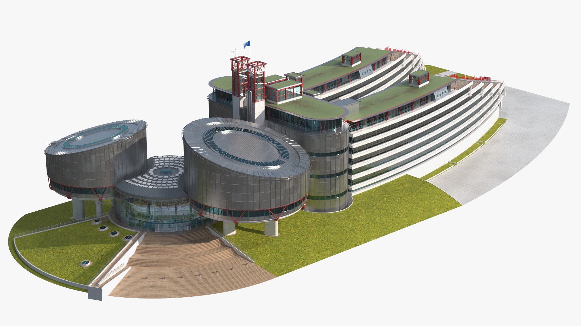 European Court of Human Rights Building 3D model