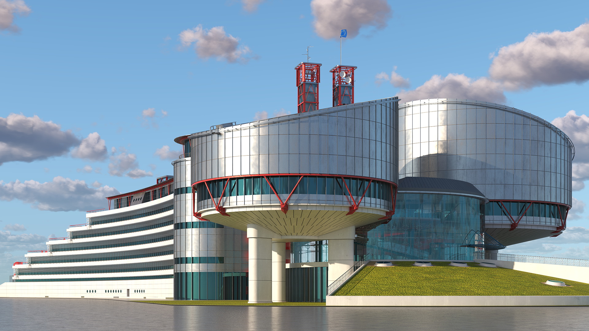 European Court of Human Rights Building 3D model