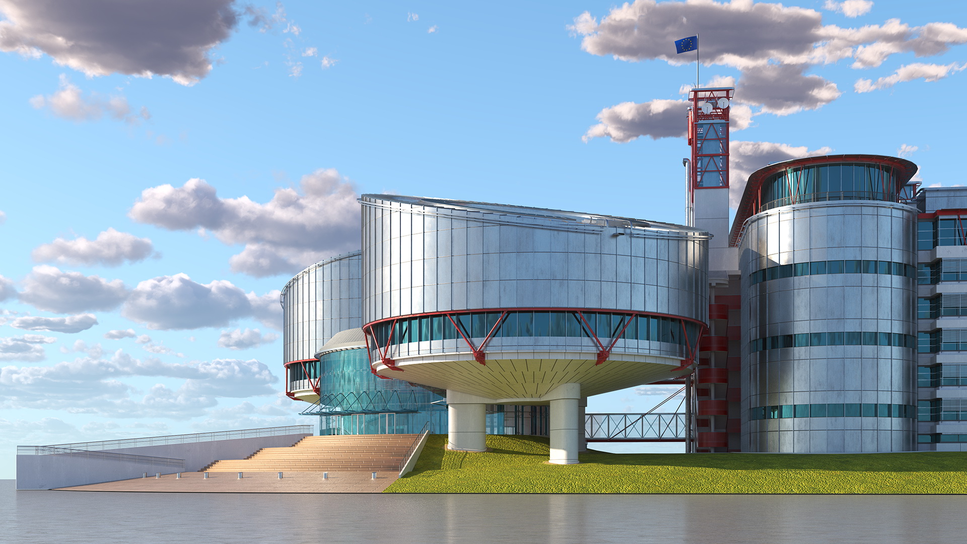 European Court of Human Rights Building 3D model