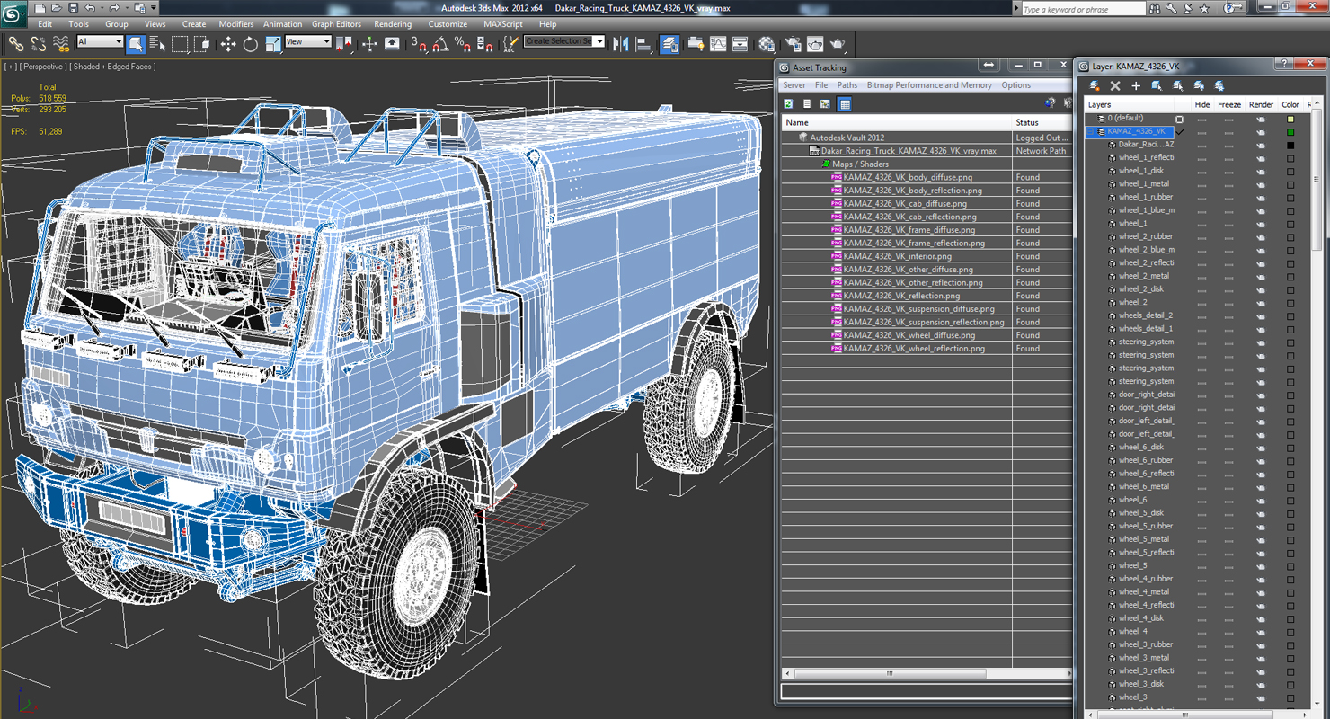 Dakar Racing Truck KAMAZ 4326 VK 3D
