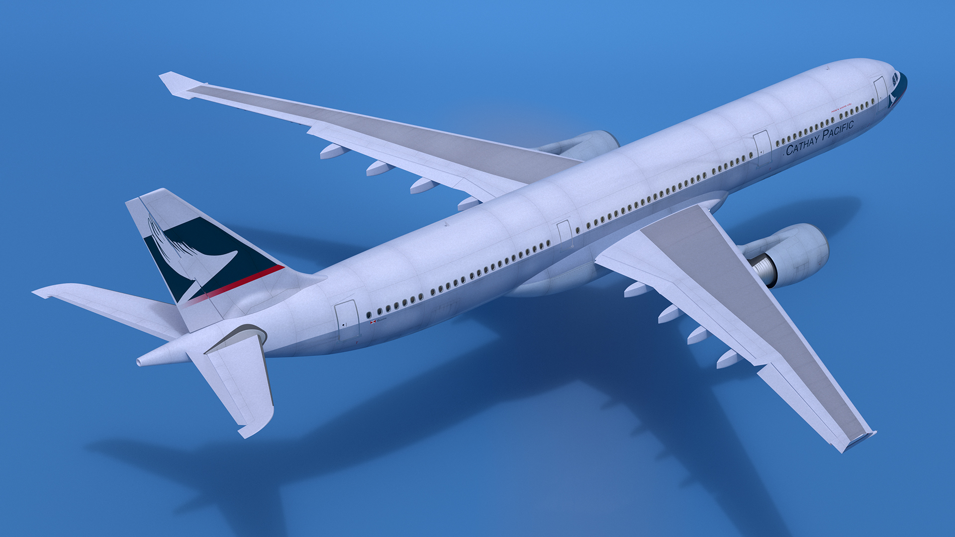 Cathay Pacific Airbus A330-300 Rigged 3D