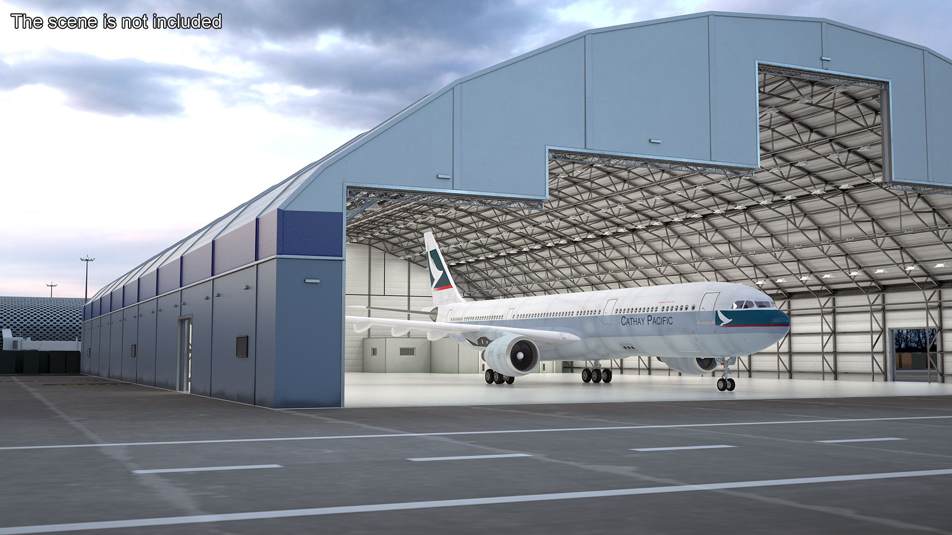 Cathay Pacific Airbus A330-300 Rigged 3D