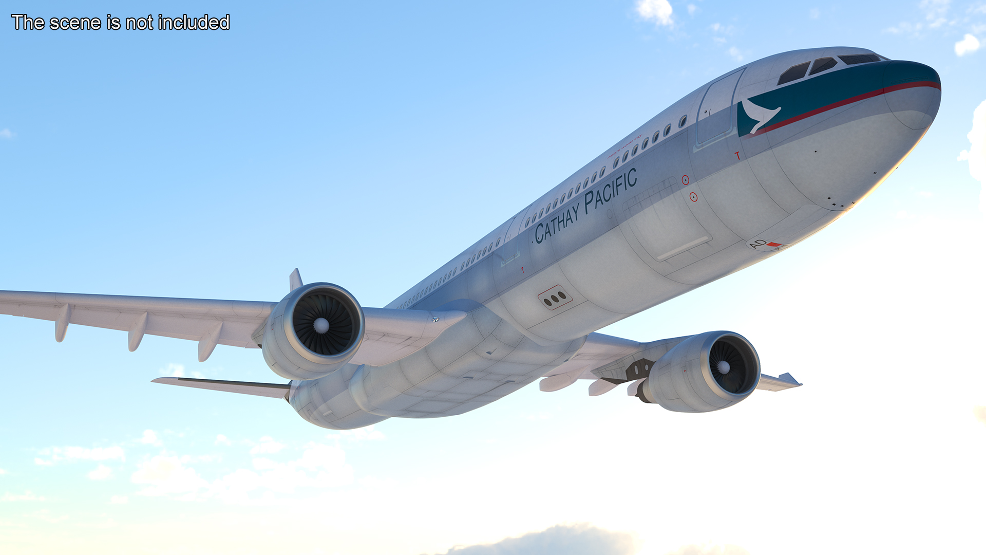 Cathay Pacific Airbus A330-300 Rigged 3D