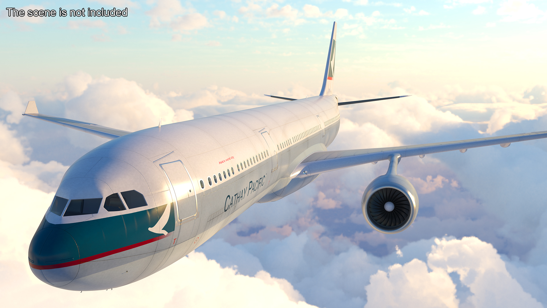 Cathay Pacific Airbus A330-300 Rigged 3D