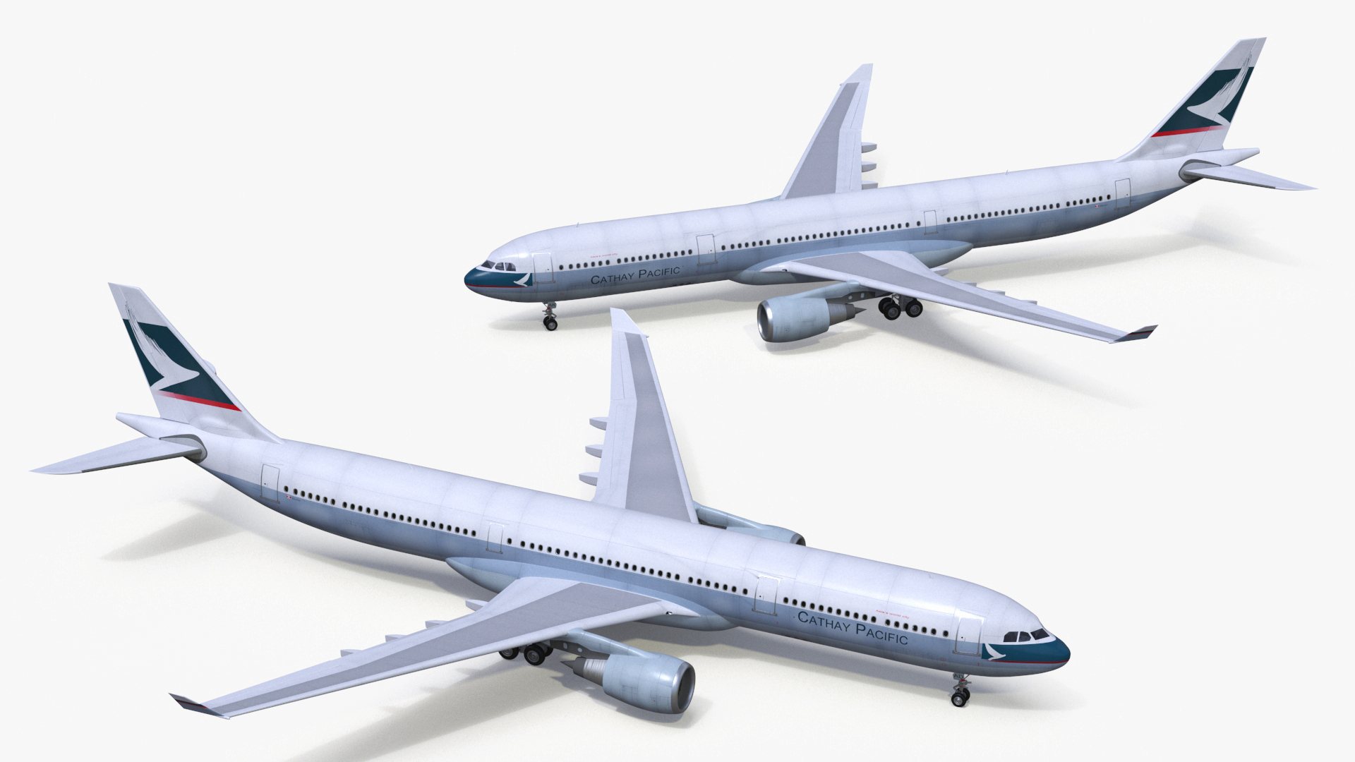 Cathay Pacific Airbus A330-300 Rigged 3D