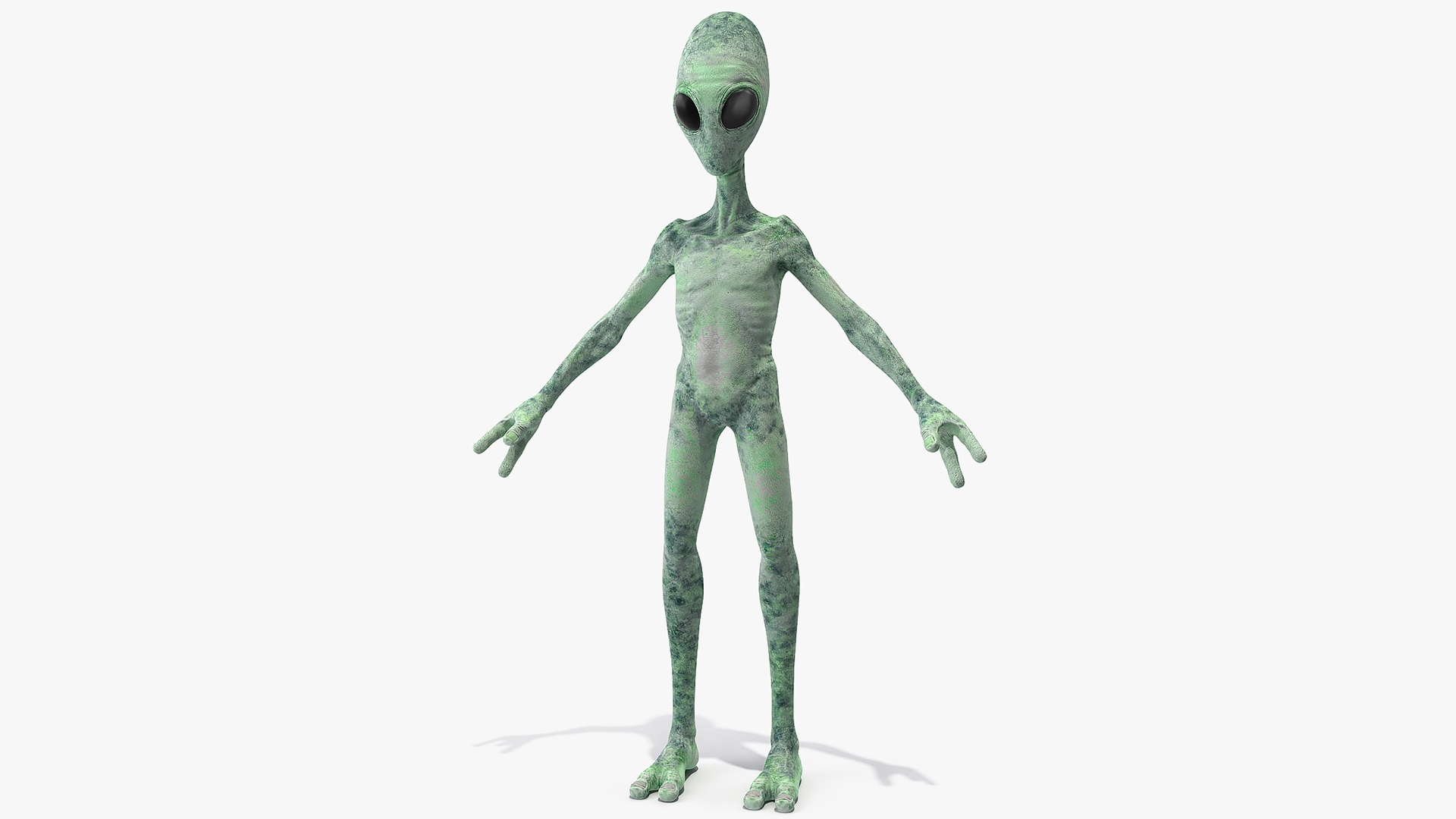 Green Alien Neutral Pose 3D model