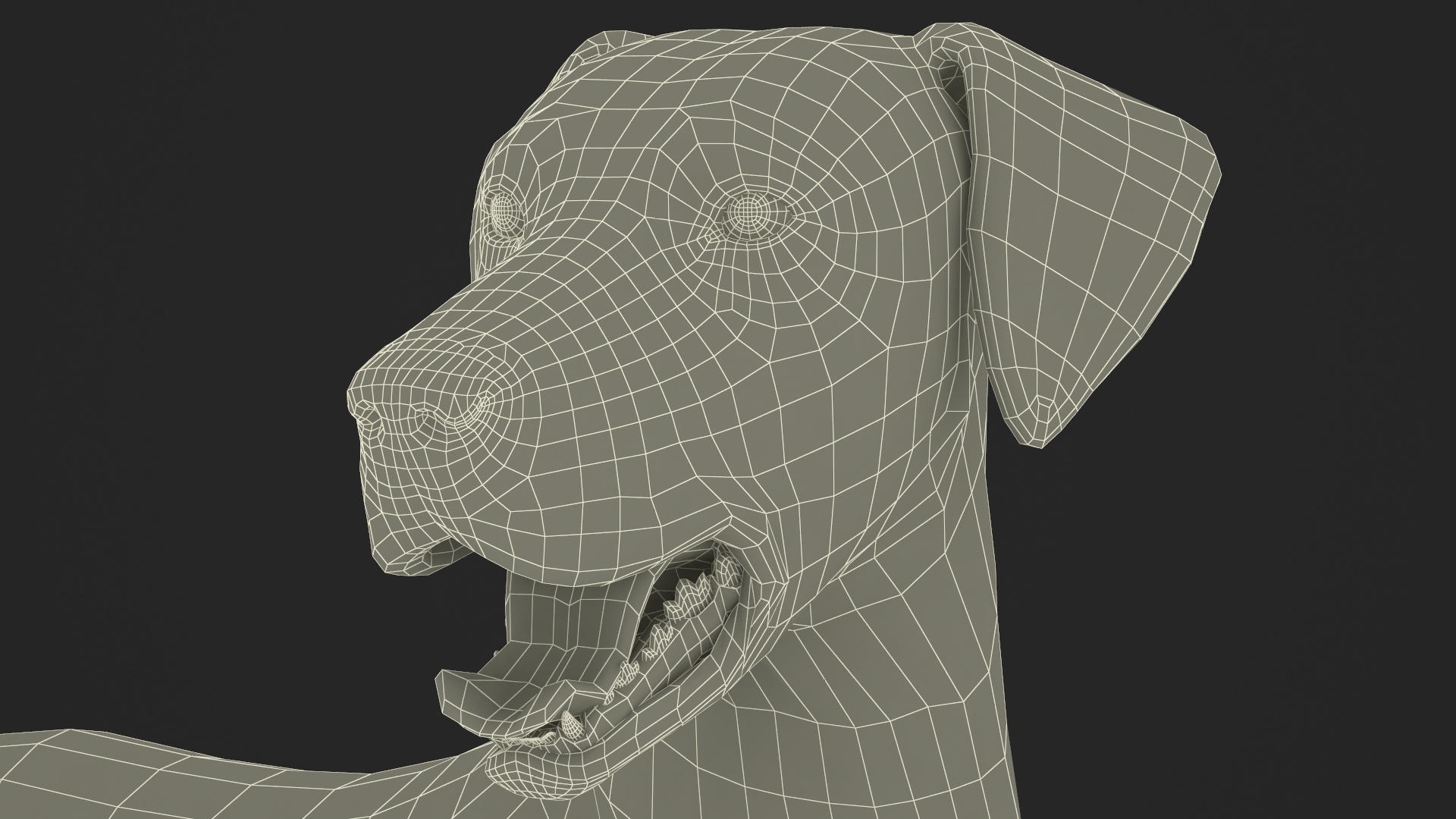 3D Lying Dalmatian Dog Fur model