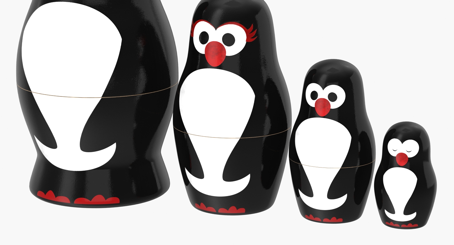 Matryoshka Penguin Set 3D