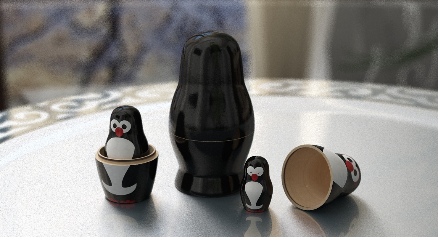 Matryoshka Penguin Set 3D