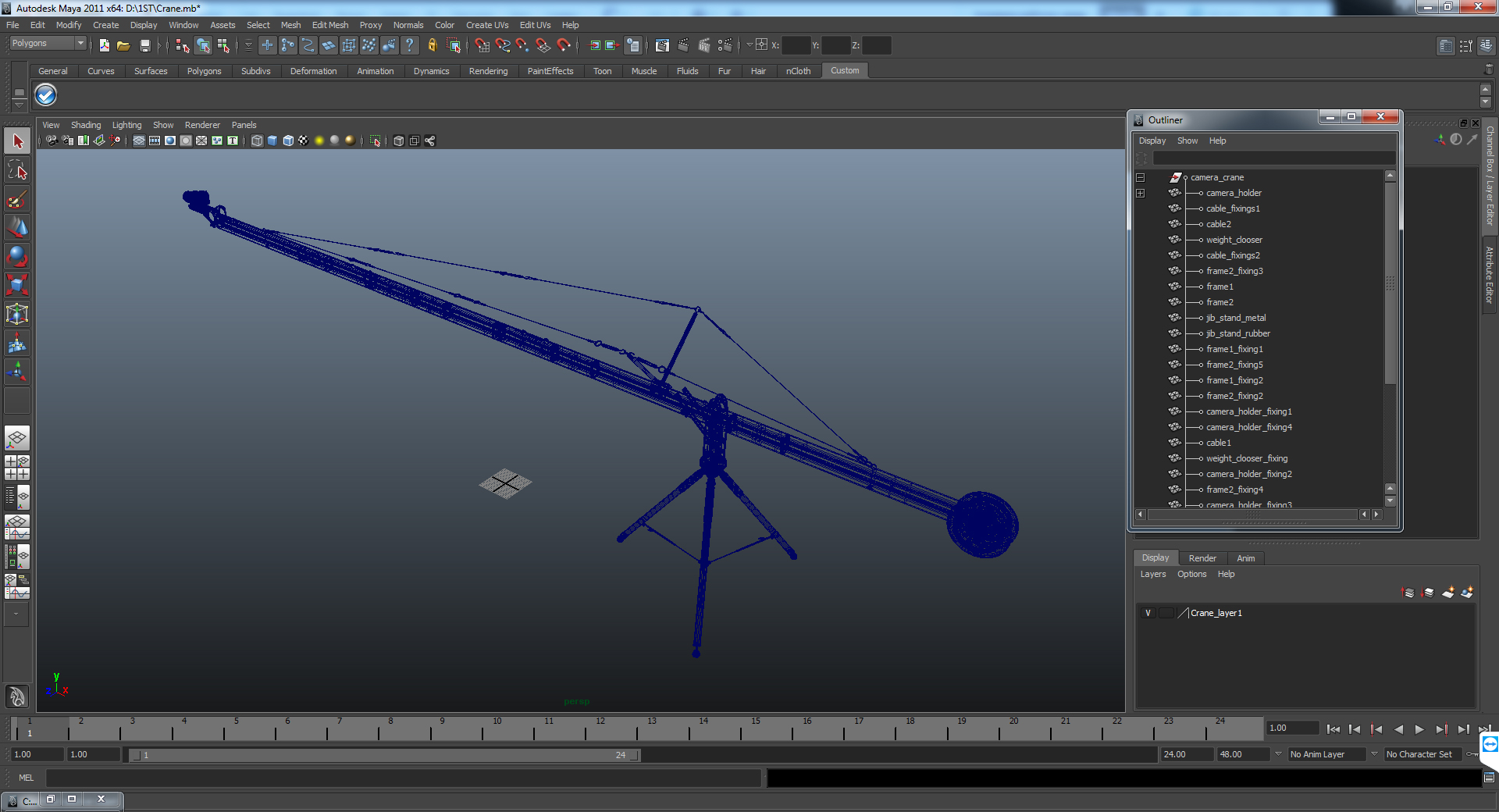Nikon D500 on Professional Camera Crane 3D model