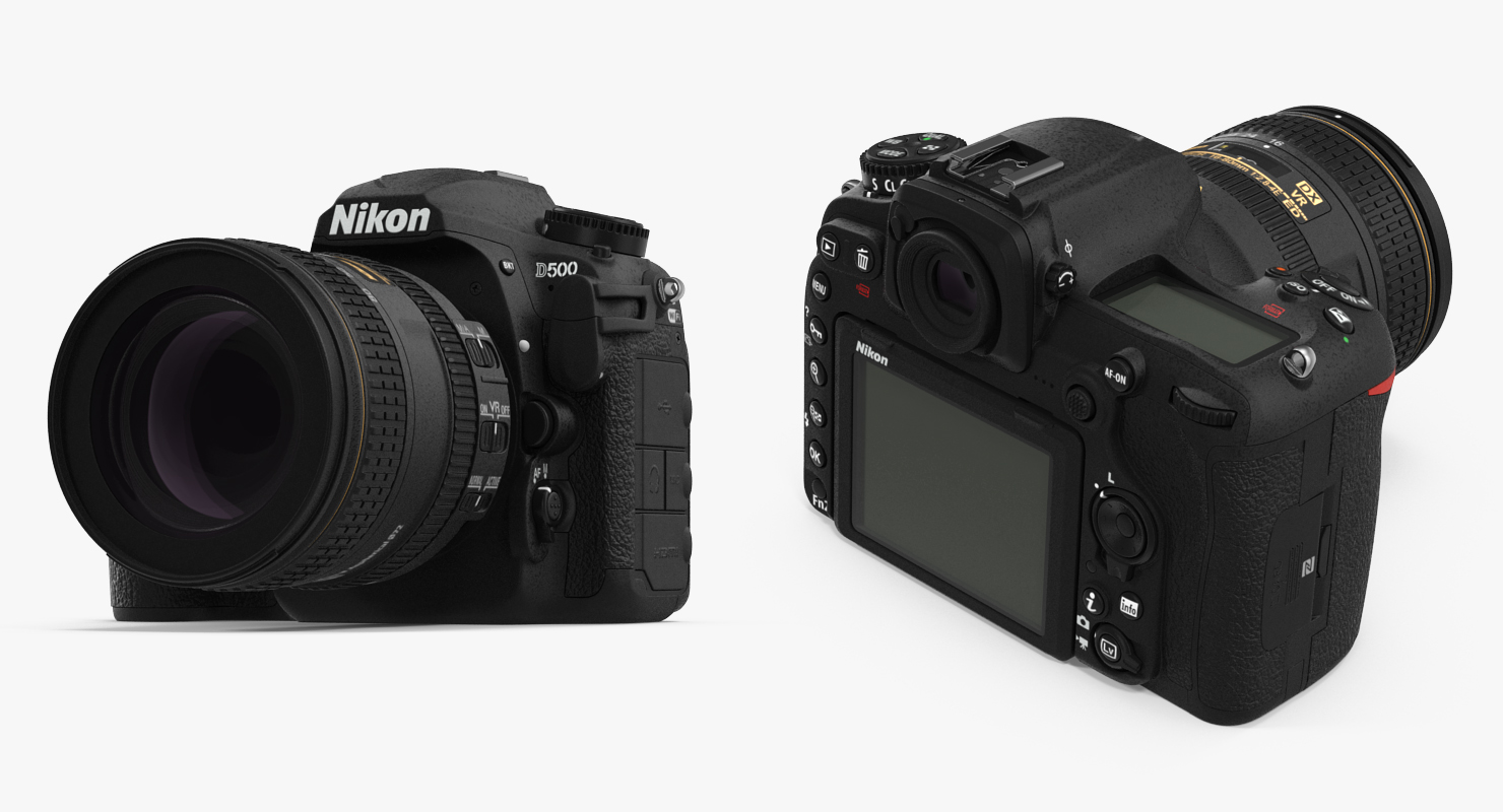 Nikon D500 on Professional Camera Crane 3D model