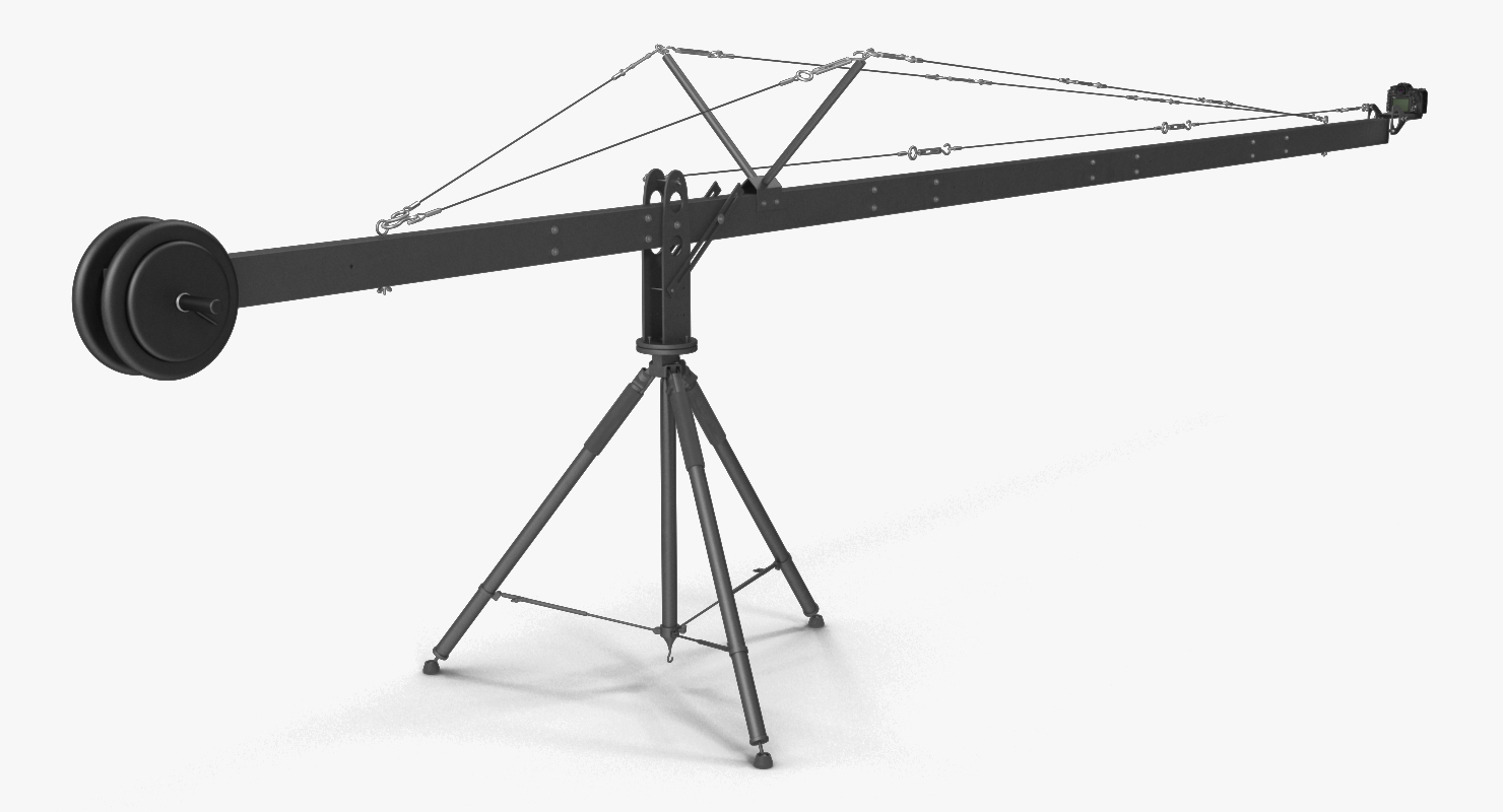 Nikon D500 on Professional Camera Crane 3D model