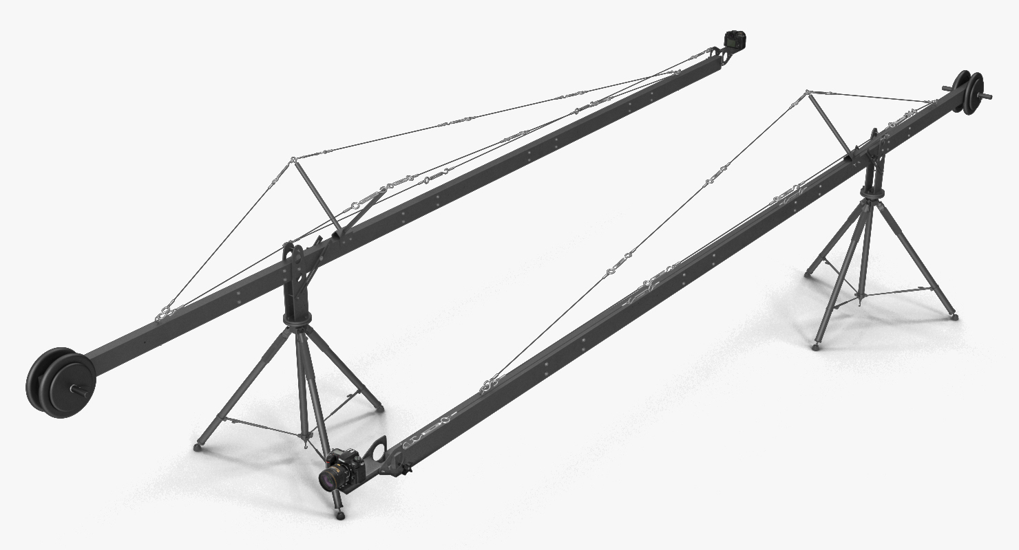 Nikon D500 on Professional Camera Crane 3D model