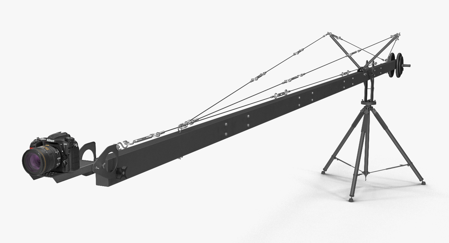 Nikon D500 on Professional Camera Crane 3D model