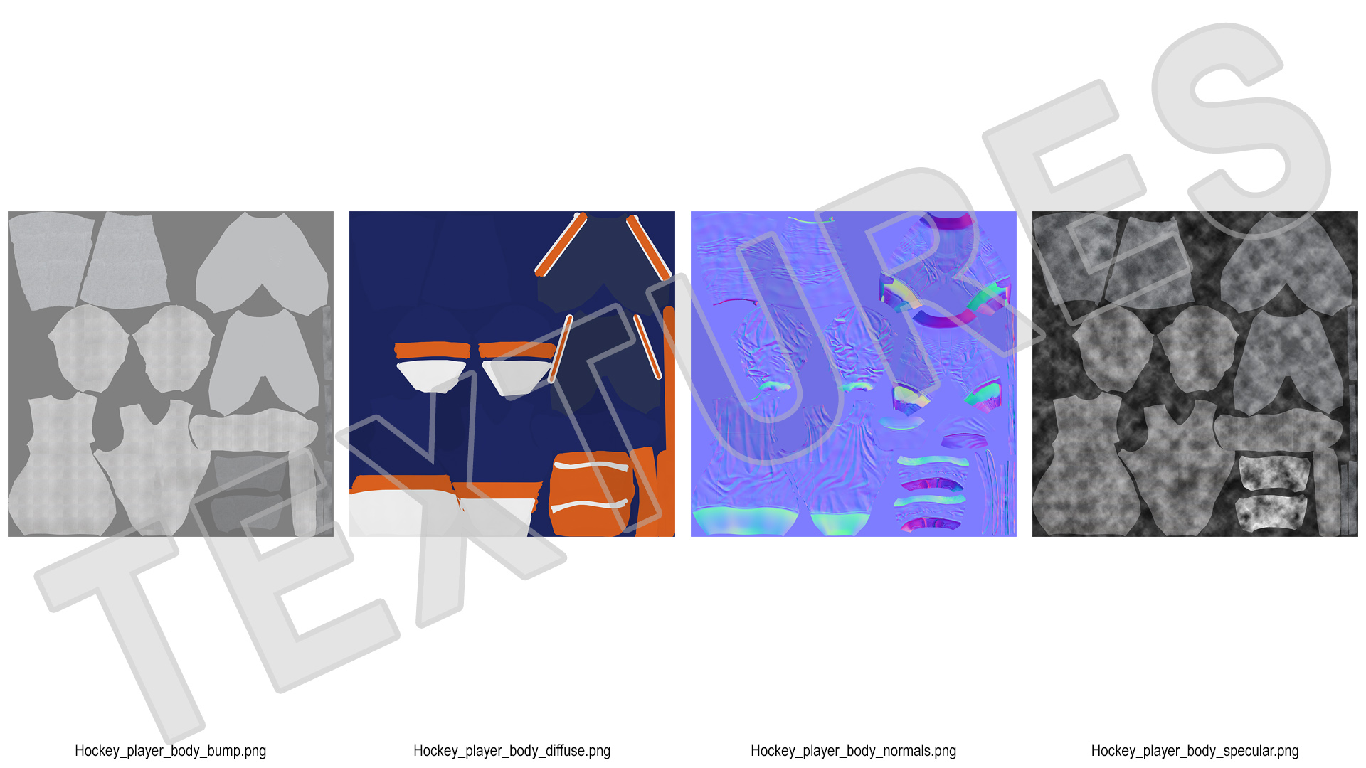 Hockey Clothes Blue 3D model