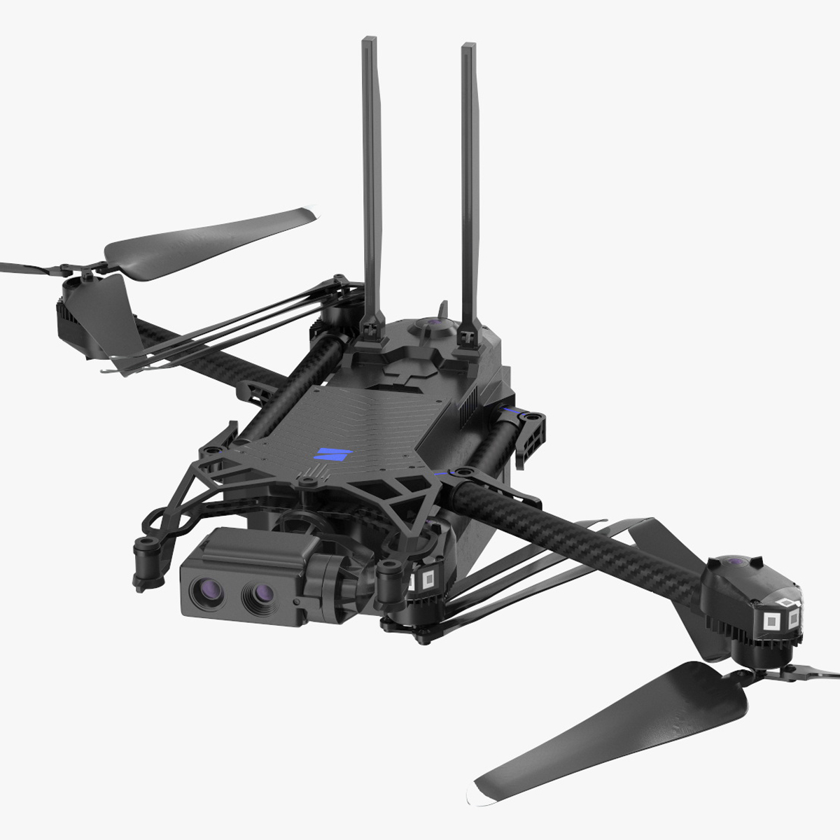 Autonomous Drone Skydio X2 Rigged for Cinema 4D 3D