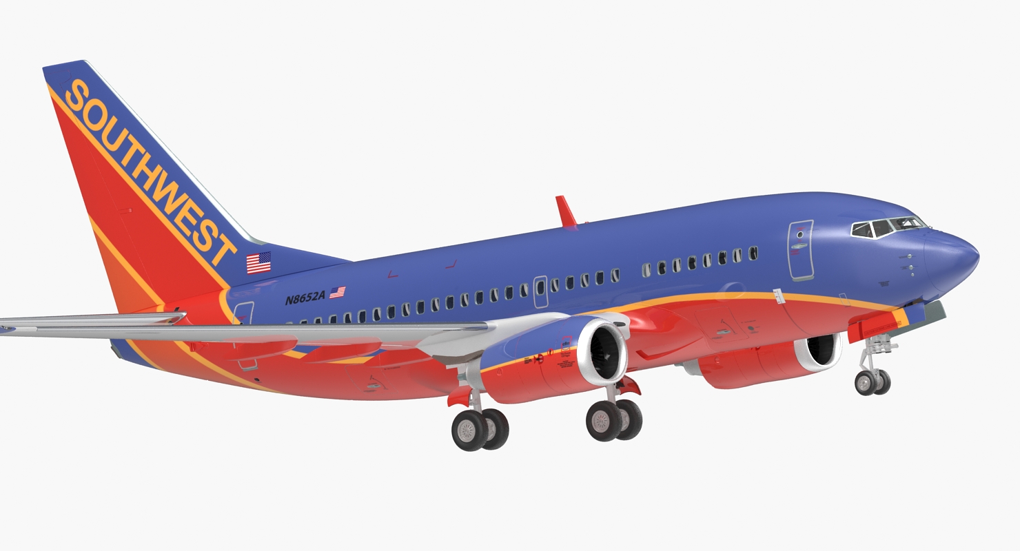 Boeing 737 600 with Interior Southwest Airlines 3D
