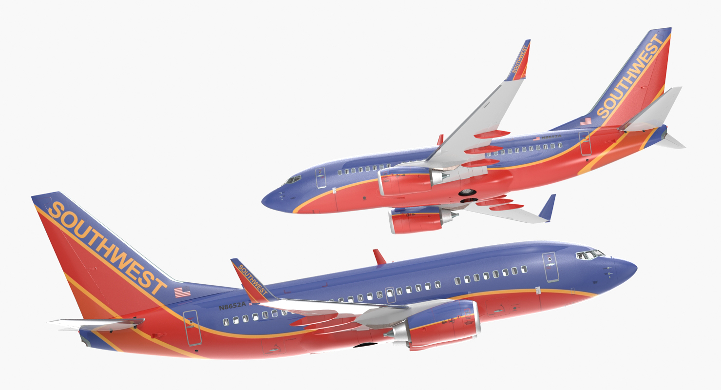 Boeing 737 600 with Interior Southwest Airlines 3D