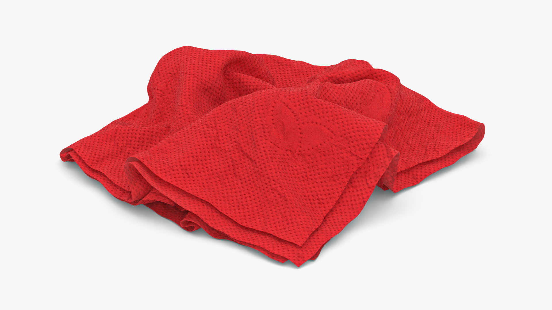 Napkin Crumpled Unfolded 3D model