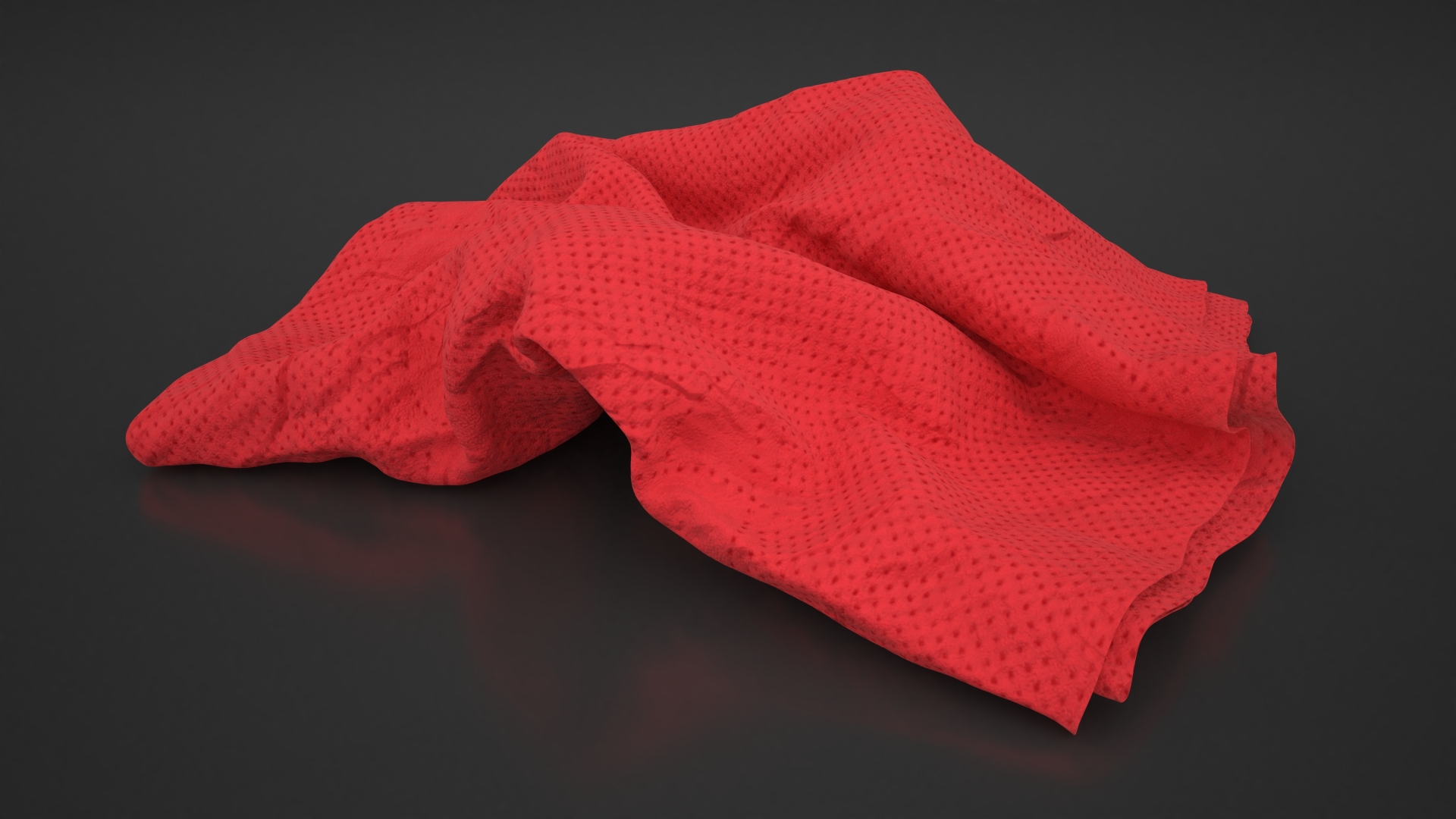 Napkin Crumpled Unfolded 3D model
