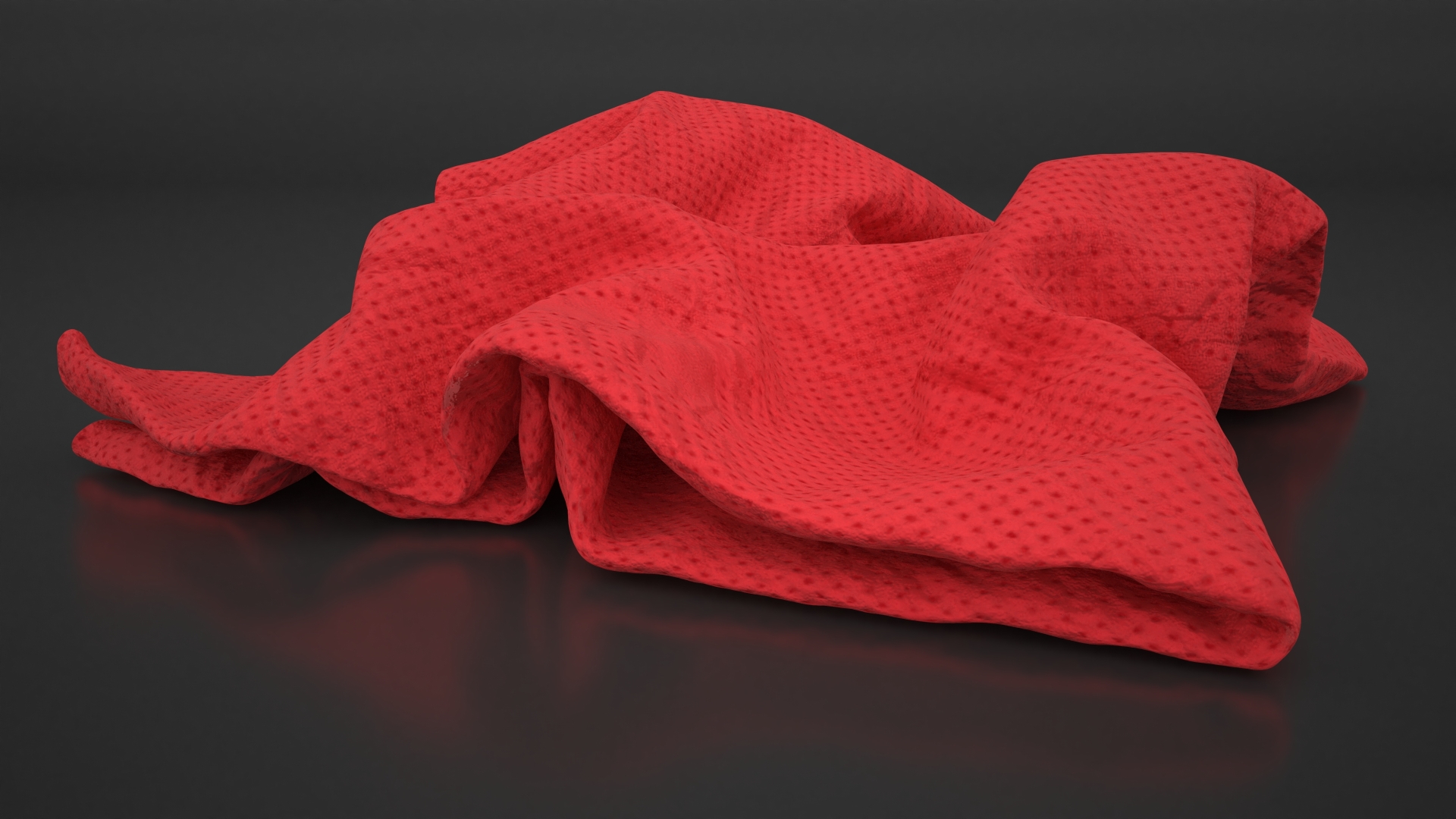 Napkin Crumpled Unfolded 3D model