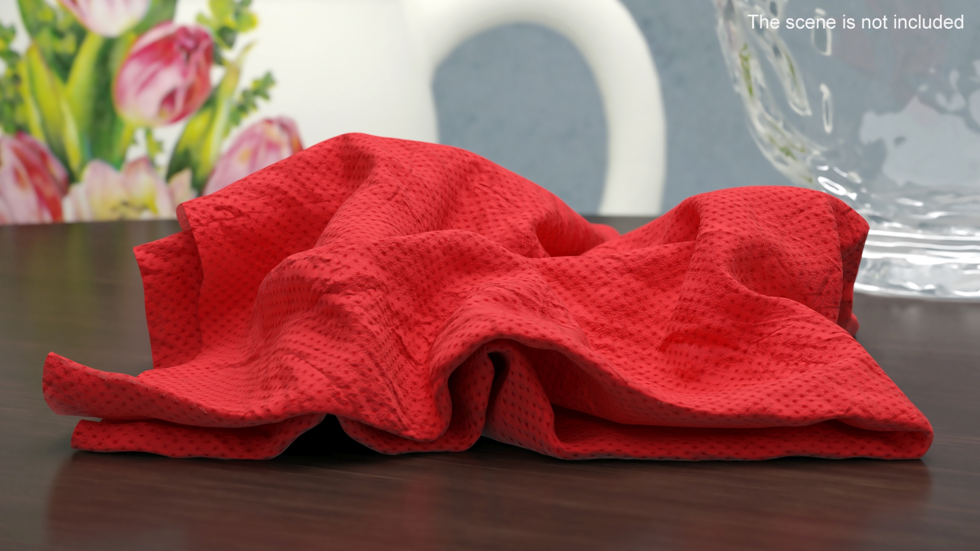 Napkin Crumpled Unfolded 3D model