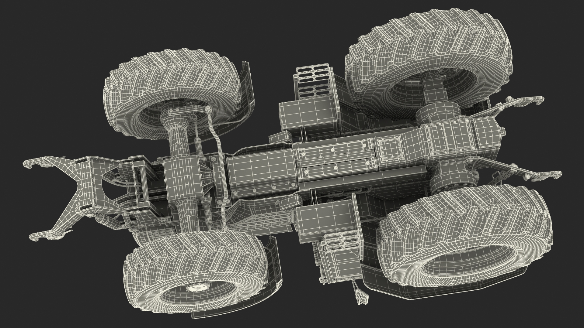 3D model Wheel Tractor Clean Rigged for Cinema 4D