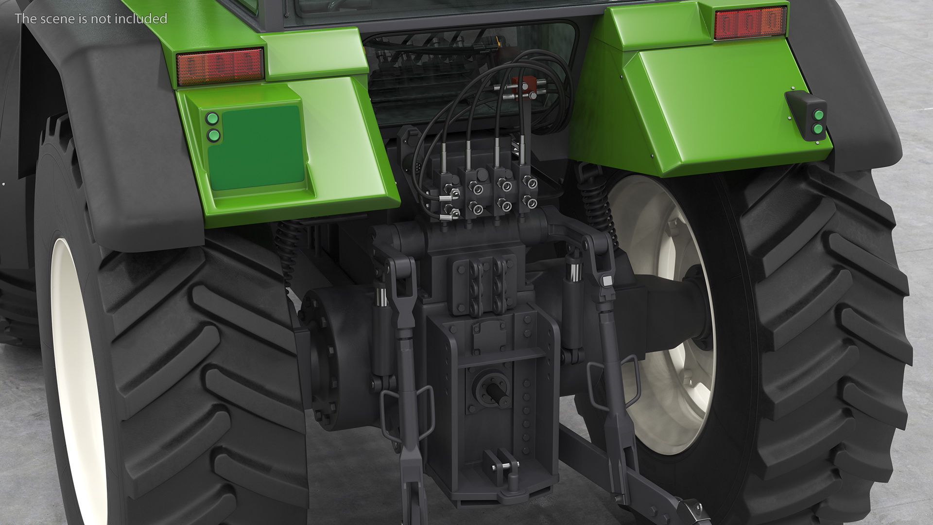 3D model Wheel Tractor Clean Rigged for Cinema 4D