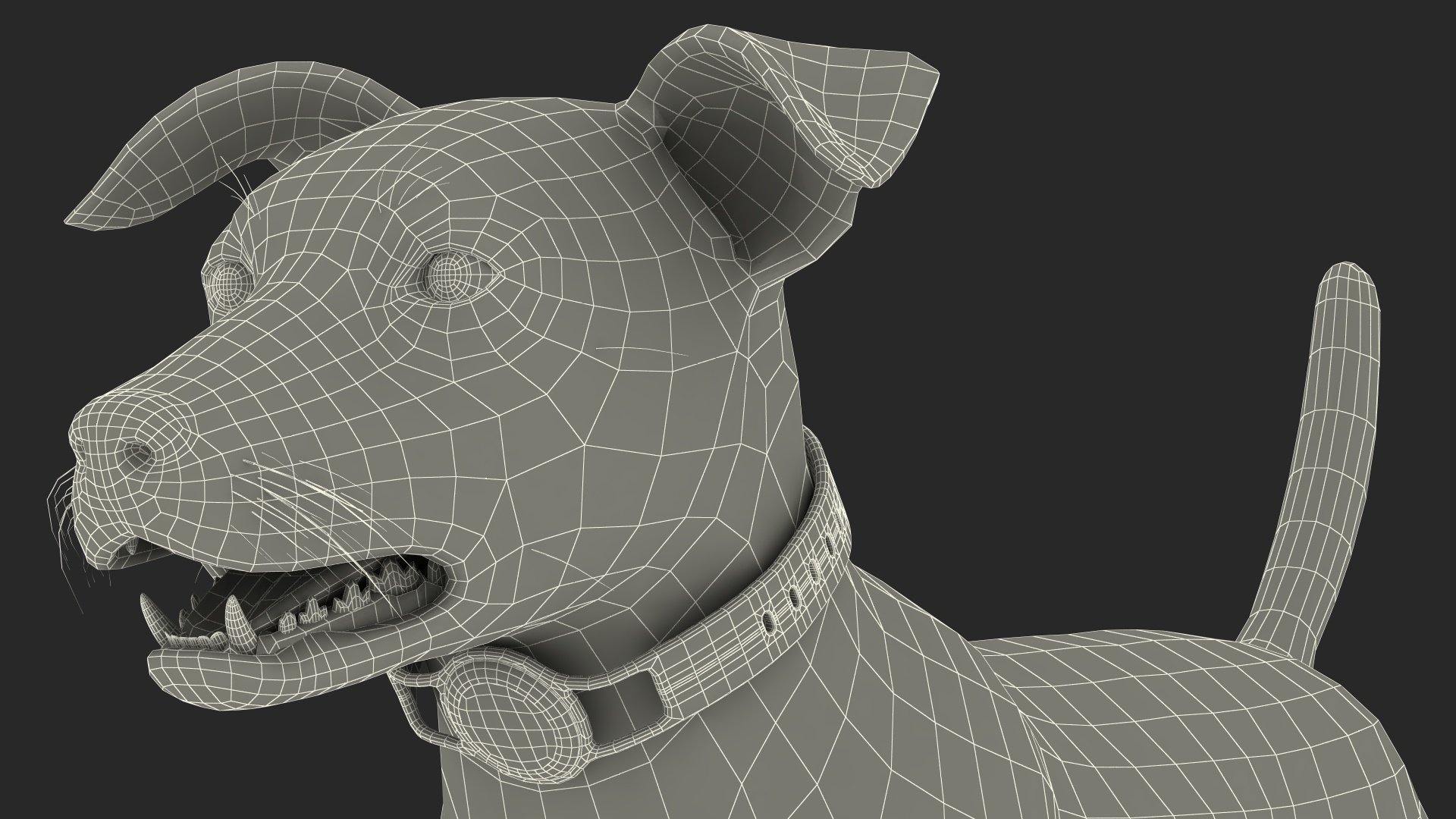 3D Jack Russell Terrier with Apple Dog Tracker model
