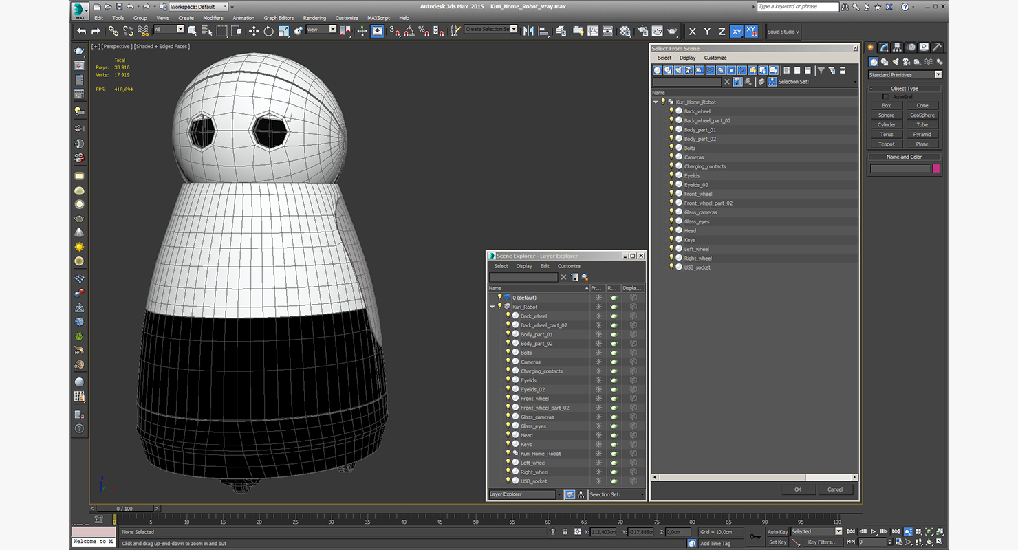 3D model Kuri Home Robot
