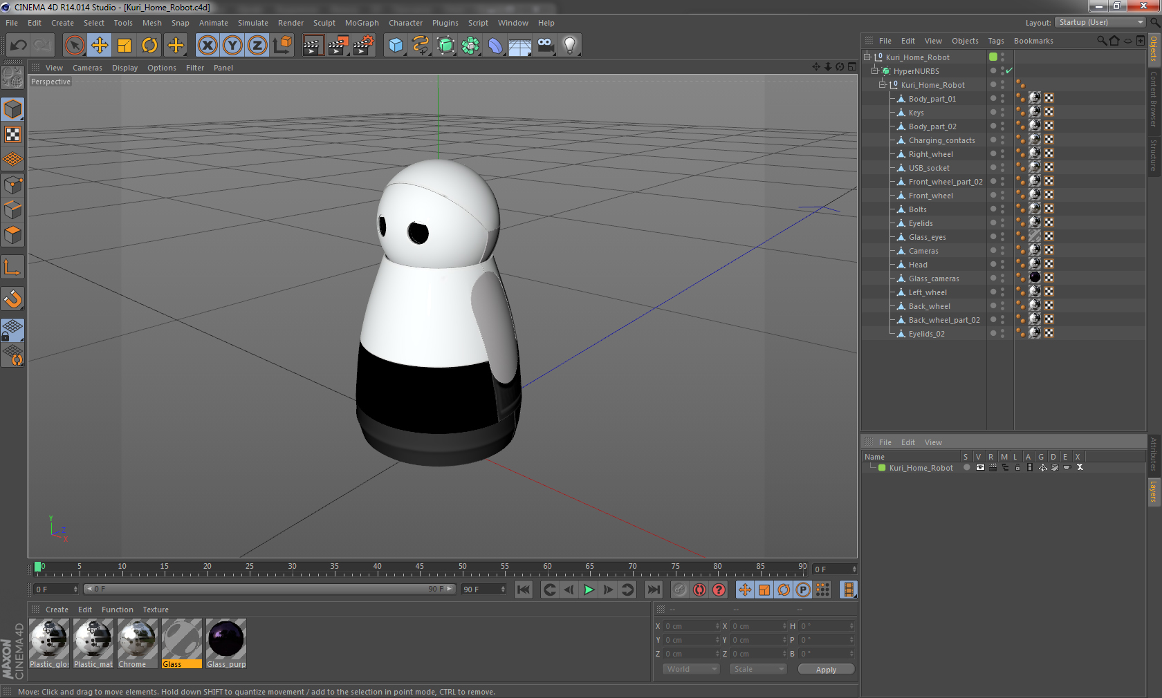 3D model Kuri Home Robot