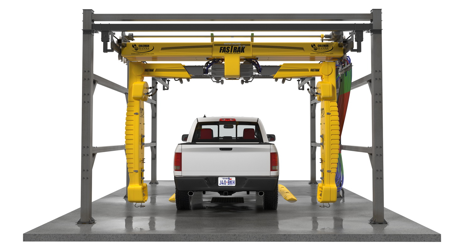 3D Carwash System Fastrak Touch Free with Pickup Truck Rigged model