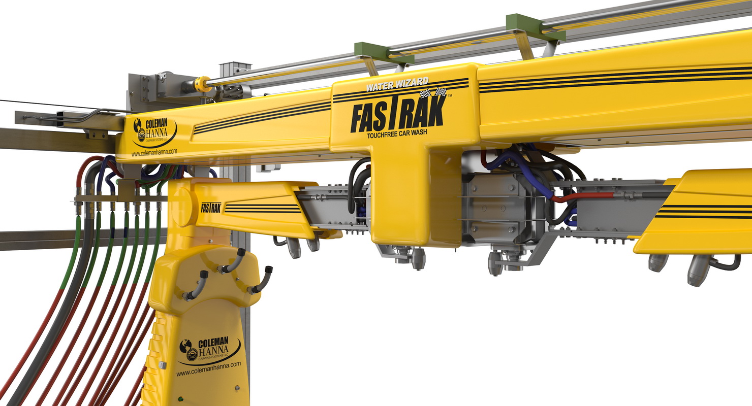 3D Carwash System Fastrak Touch Free with Pickup Truck Rigged model
