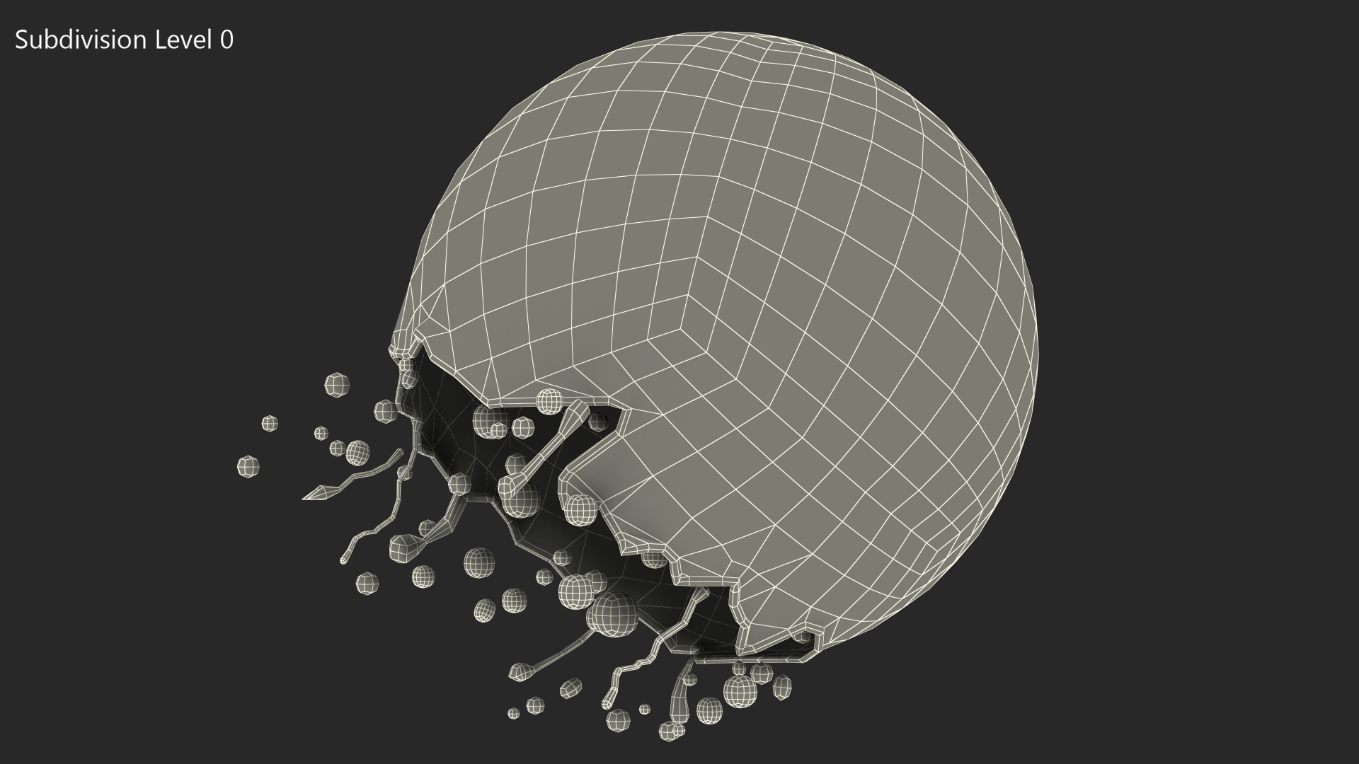 3D model Soap Bubble Burst Stage 3