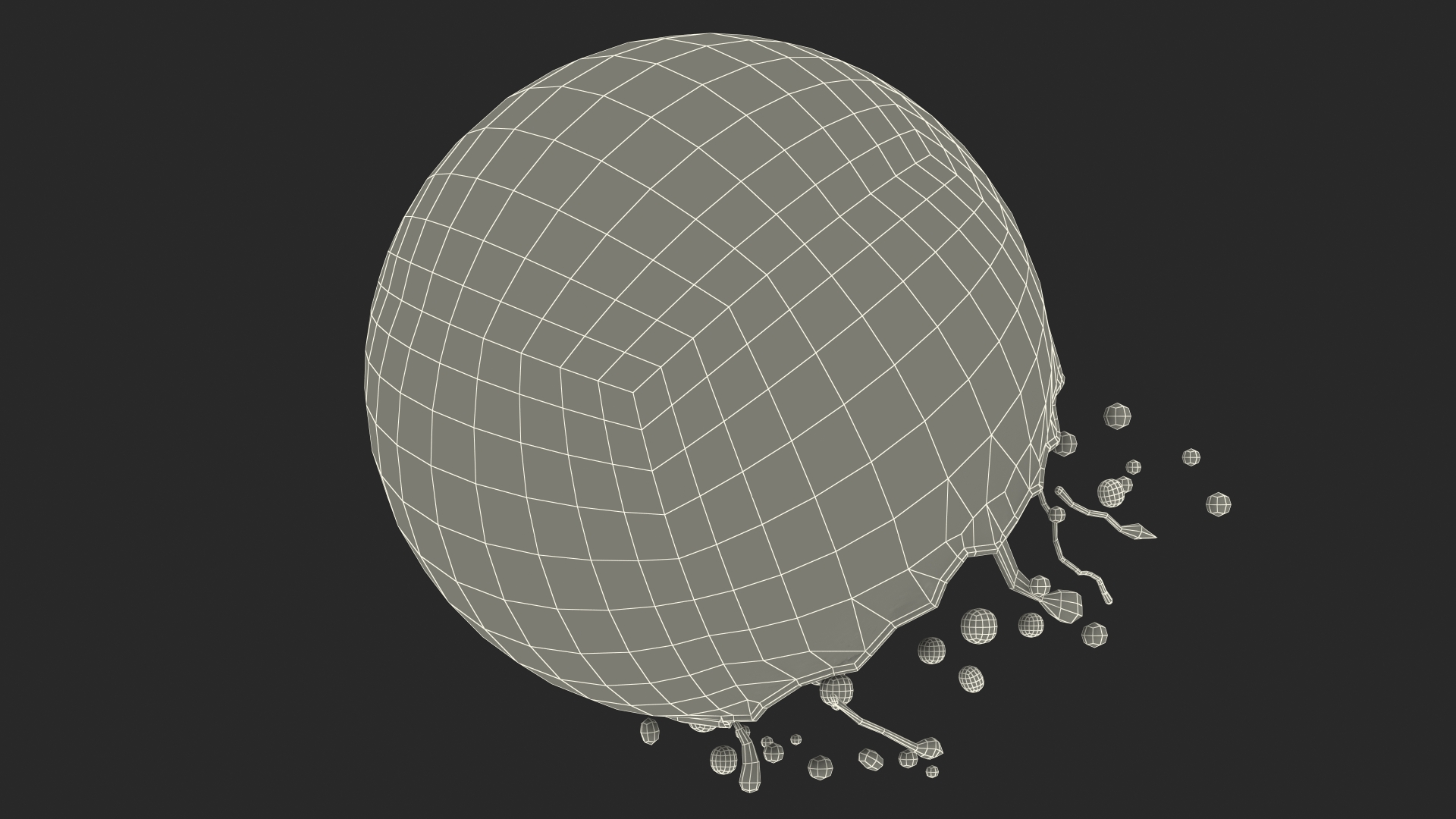 3D model Soap Bubble Burst Stage 3