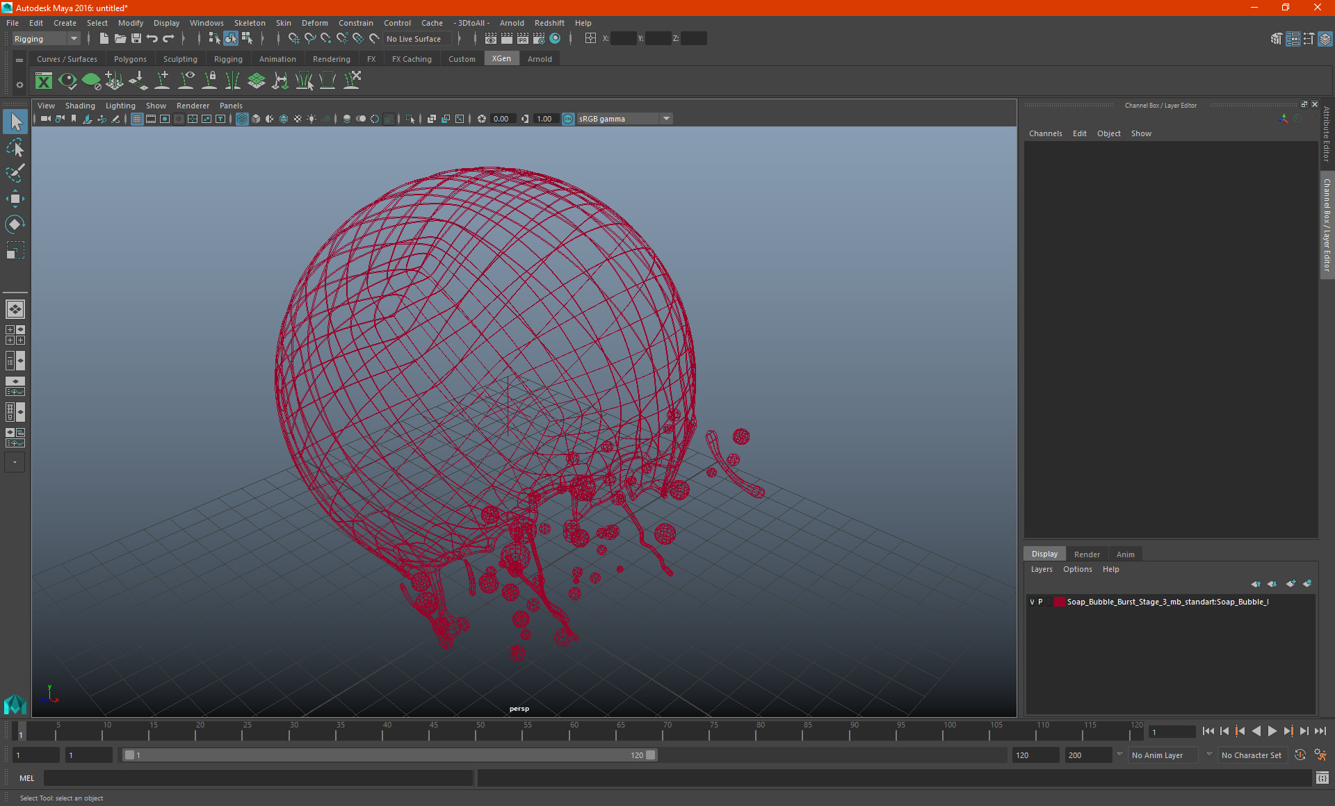 3D model Soap Bubble Burst Stage 3