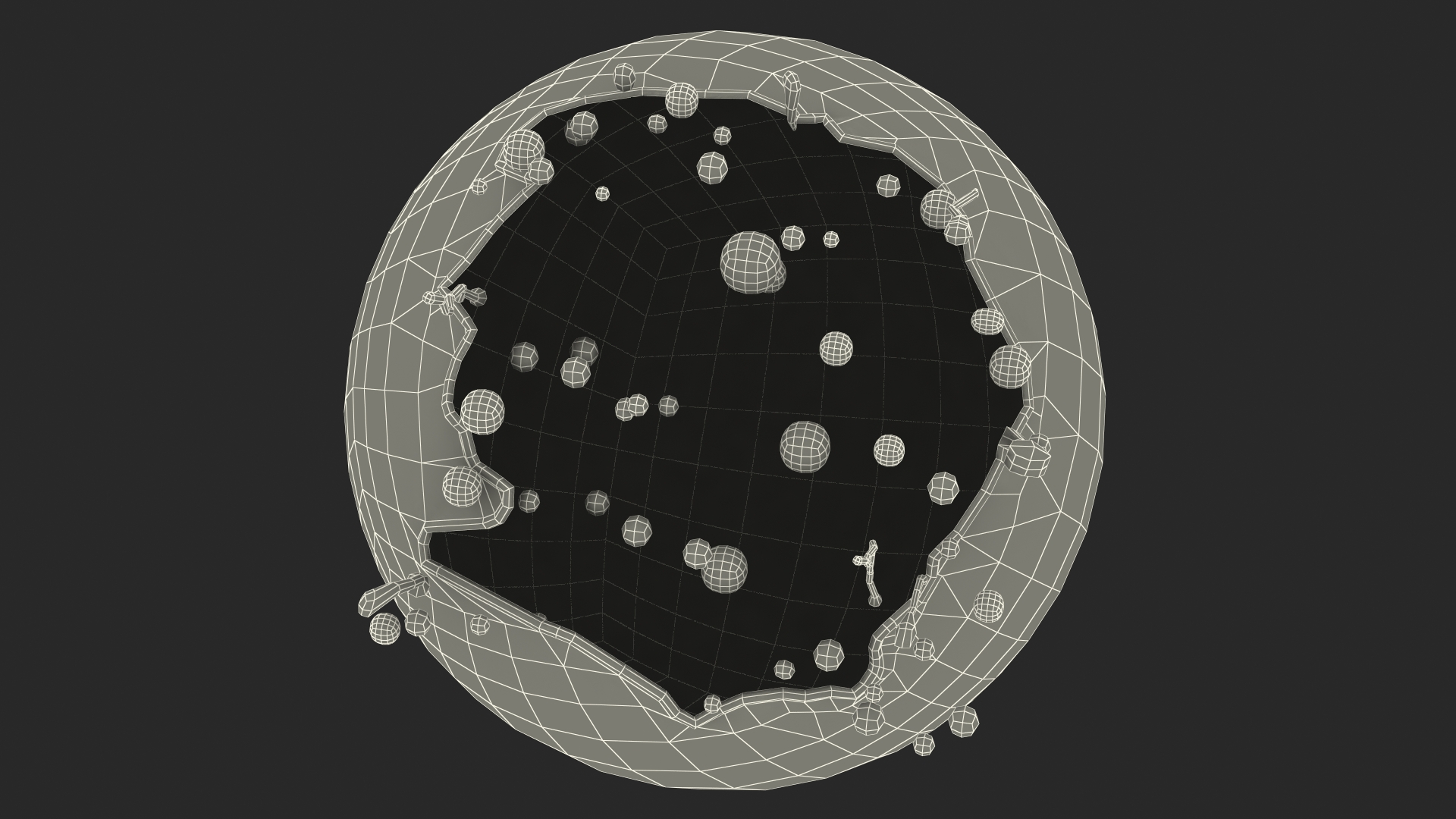 3D model Soap Bubble Burst Stage 3
