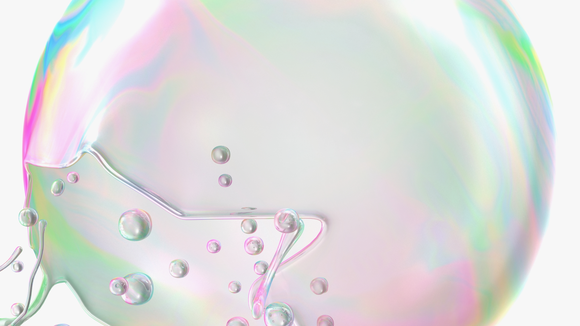 3D model Soap Bubble Burst Stage 3