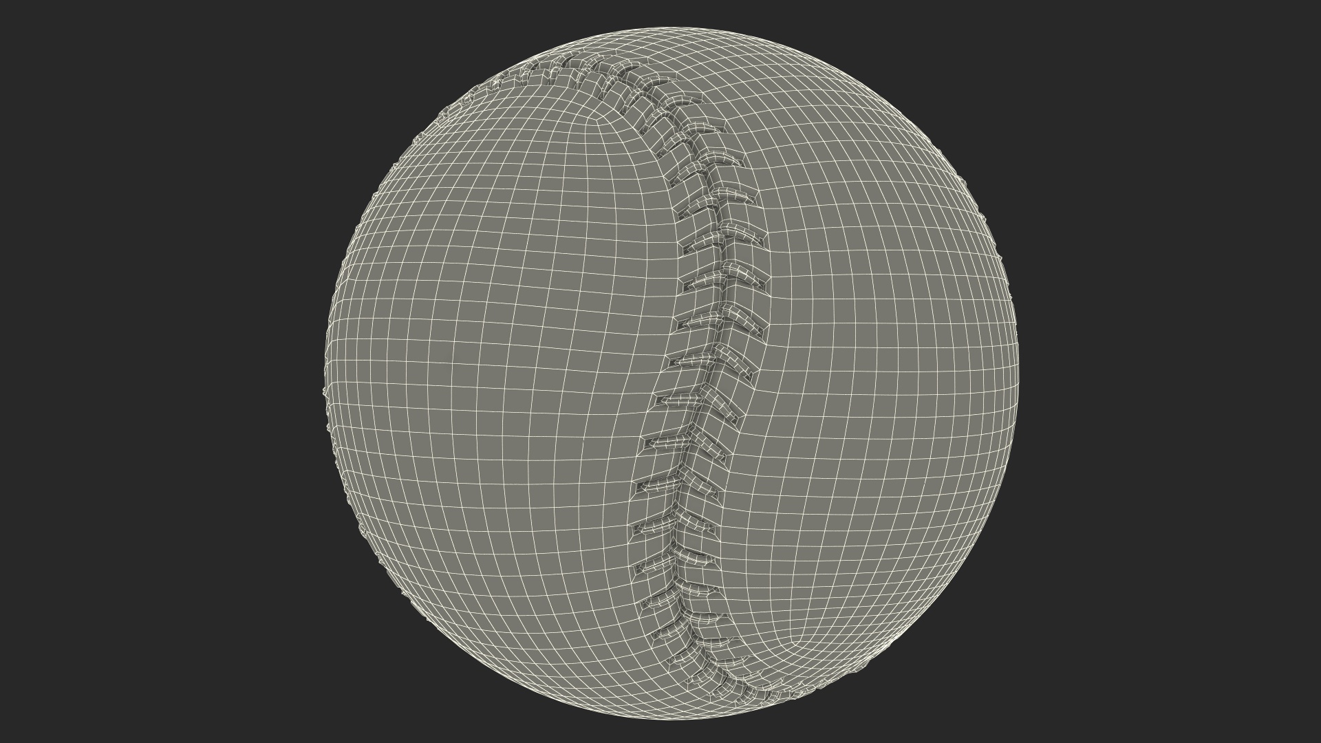 Brown Leather Baseball Ball 3D