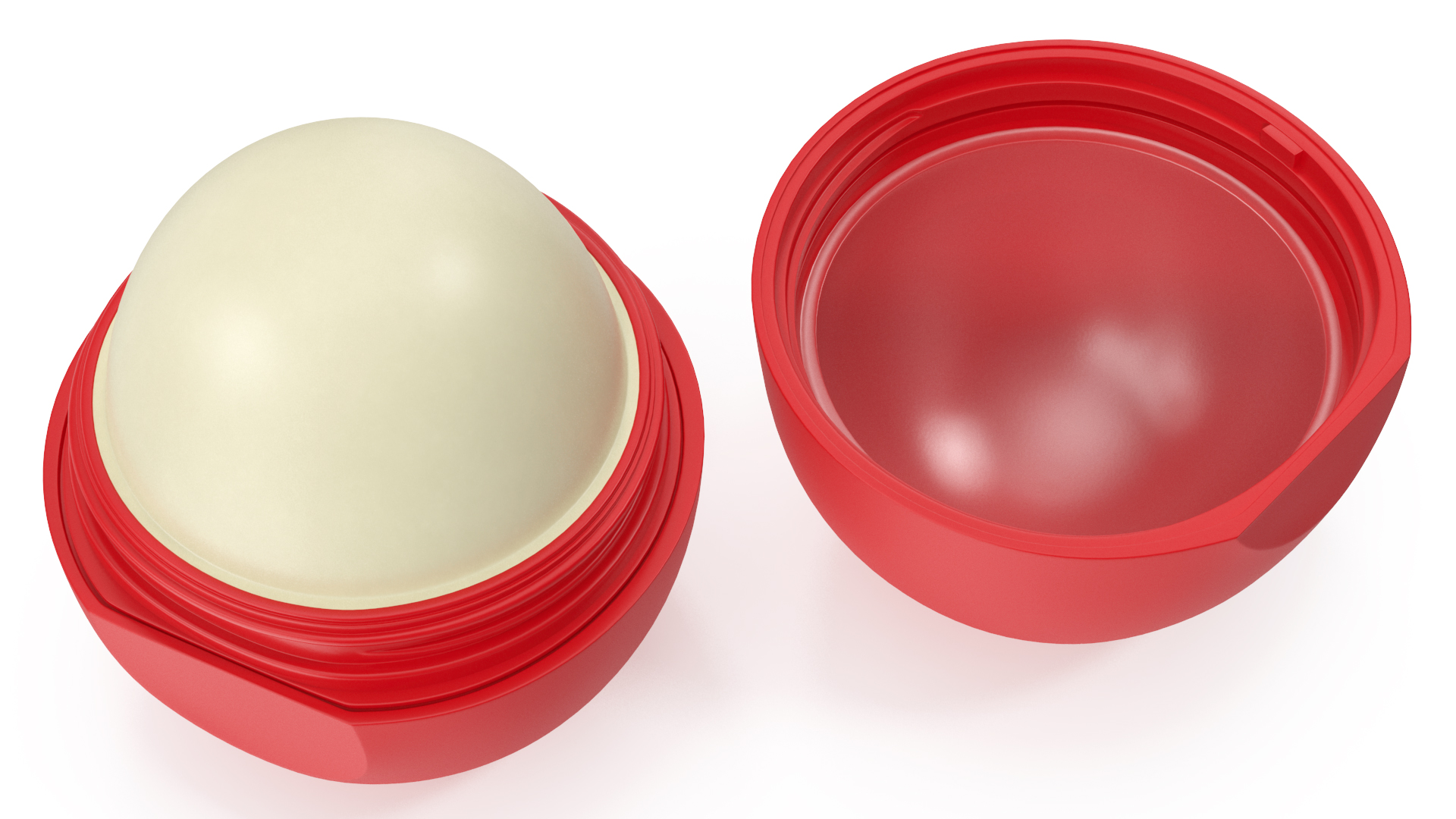 3D model EOS Lip Balm Sphere Red Closed