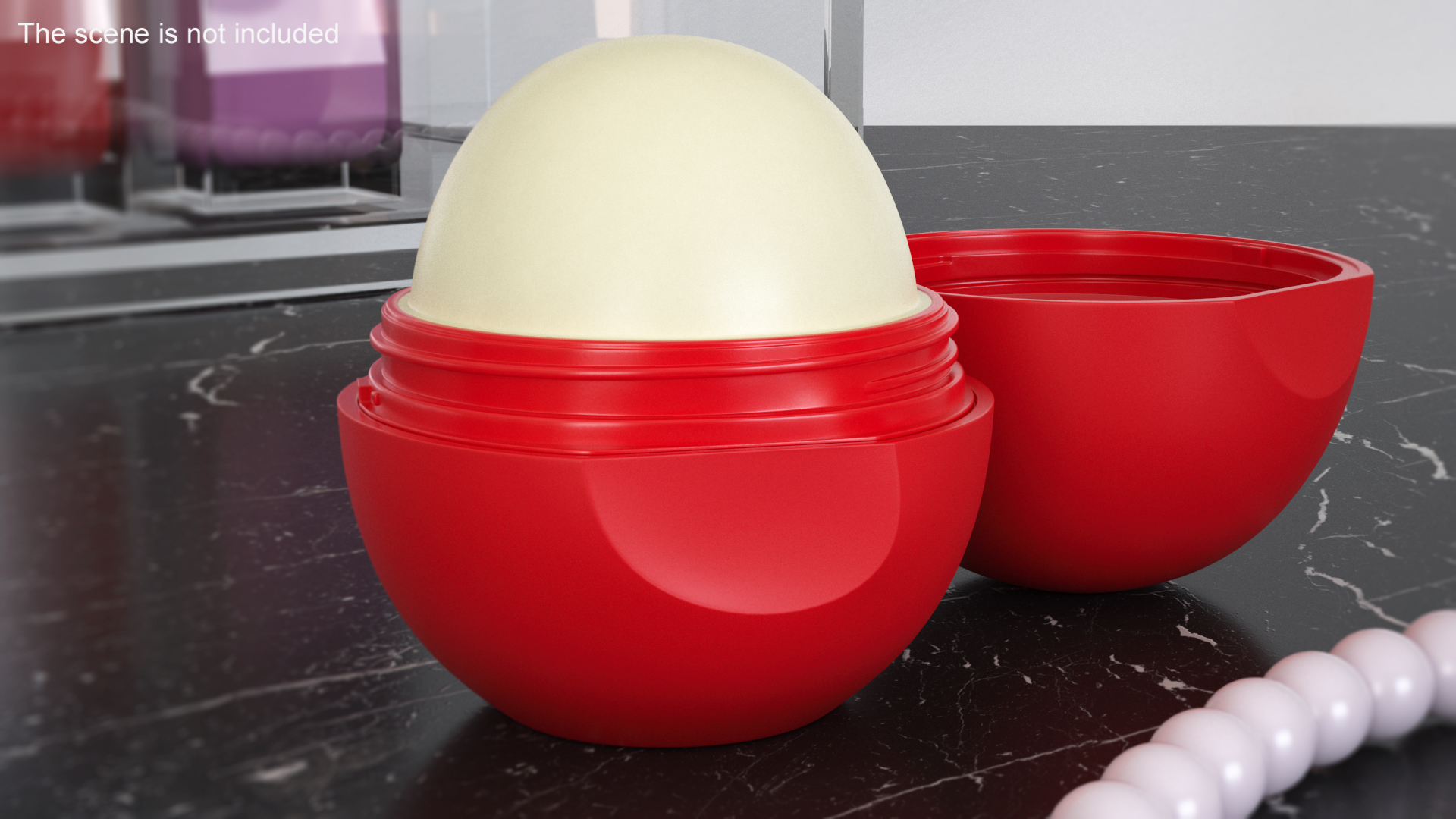 3D model EOS Lip Balm Sphere Red Closed