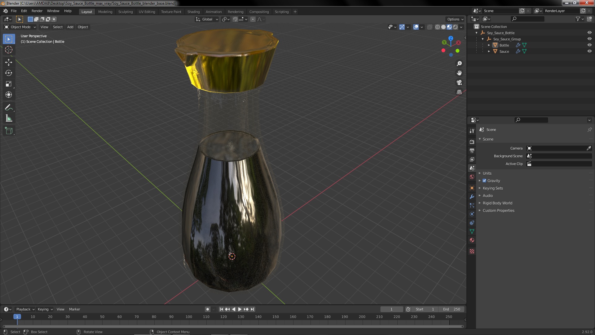 3D Soy Sauce Bottle