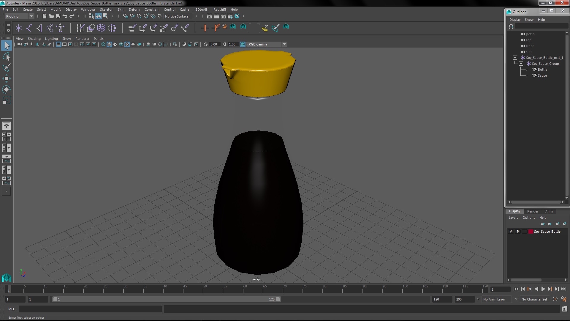 3D Soy Sauce Bottle
