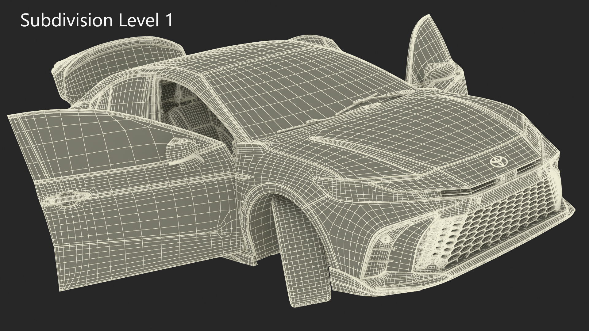 Toyota Camry Hybrid Ice Cap Rigged 3D model