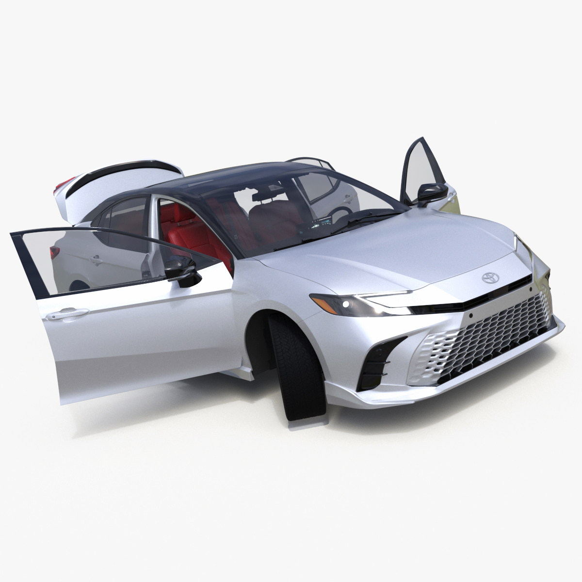 Toyota Camry Hybrid Ice Cap Rigged 3D model