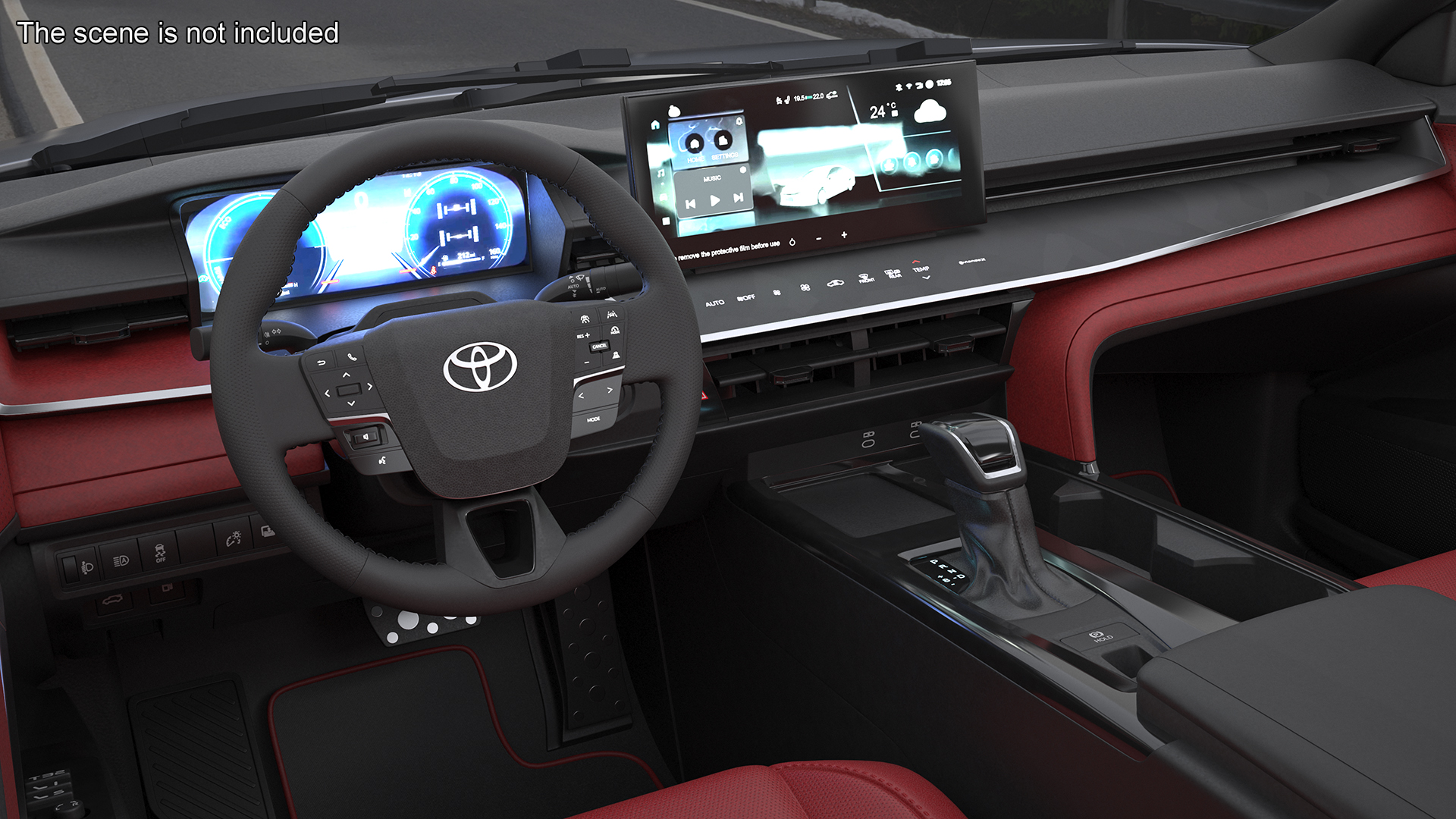 Toyota Camry Hybrid Ice Cap Rigged 3D model