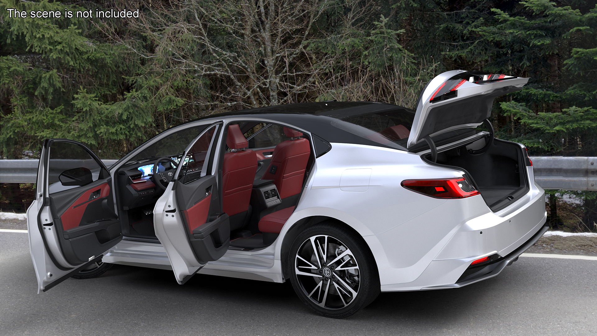 Toyota Camry Hybrid Ice Cap Rigged 3D model