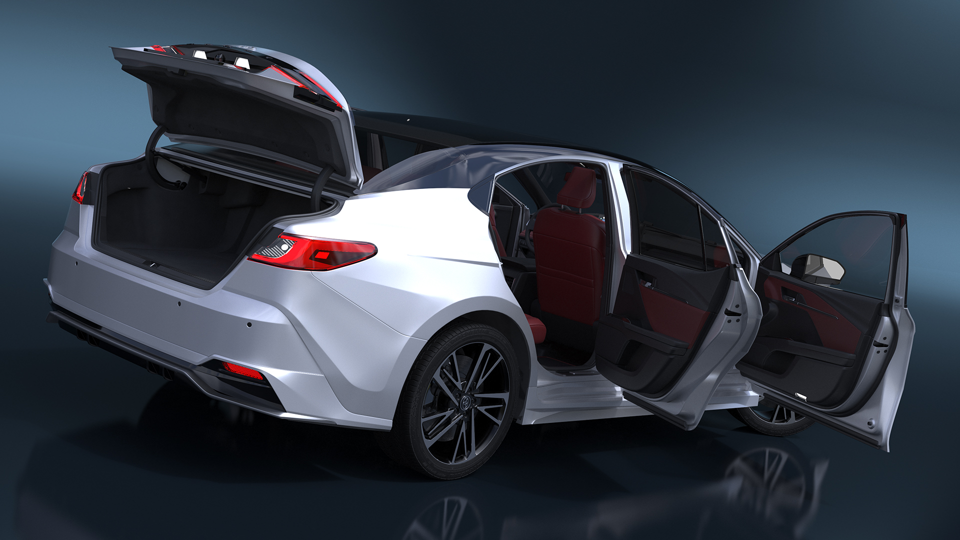 Toyota Camry Hybrid Ice Cap Rigged 3D model